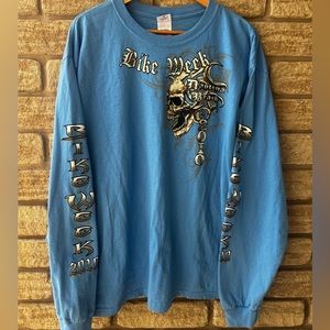 Y2K Skull Daytona Beach bike week shirt